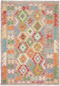 Tappeto Kilim Afghanistan Geometrico Multicolore Lilla 105x147 Cm