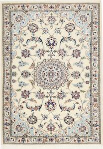 Tappeto Nain 6la Persia Medaglione Crema Blu 65x93 Cm