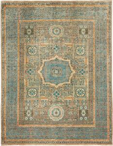 Tappeto Mamlouk Pakistan Geometrico Azzurro Beige 147x190 Cm