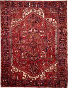 Tappeto Gorawan Persia Medaglione Rosso Blu 250x324 Cm