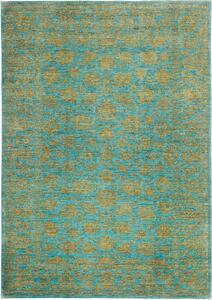 Tappeto Zigler Fine Pakistan Floreale Turchese Oro Antico 172x245 Cm