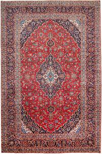 Tappeto Ardakan Persia Medaglione Rosso Blu Scuro 247x375 Cm