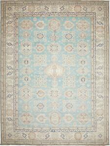 Tappeto Kazak Fine Pakistan Astratto Turchese Beige 276x365 Cm