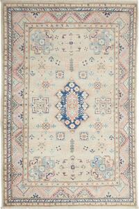 Tappeto Kazak Afghanistan Geometrico Verde Acqua Rosa 118x177 Cm