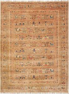 Tappeto Rubin Pakistan Astratto Ocra Terrosa Multicolore 150x196 Cm