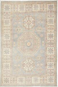 Tappeto Kazak Afghanistan Geometrico Azzurro Grigio Crema 118x176 Cm