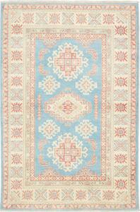 Tappeto Kazak Afghanistan Astratto Azzurro Terracotta 99x149 Cm