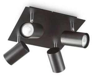 Lampada da soffitto spot pl4 nero