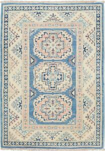Tappeto Kazak Afghanistan Astratto Blu Avorio 63x92 Cm