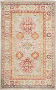 Tappeto Kazak Afghanistan Astratto Beige Rosso 83x125 Cm