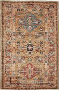 Tappeto Kazak Fine Pakistan Geometrico Marrone Azzurro 81x125 Cm