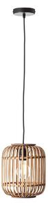 Lampadario Natura Woodrow marrone chiaro in metallo, D. 21 cm, L. 130 cm, BRILLIANT
