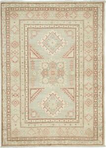 Tappeto Kazak Afghanistan Geometrico Celeste Beige 103x143 Cm