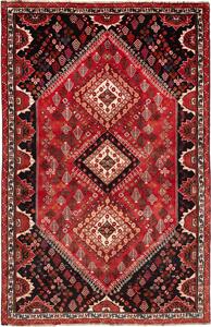 Tappeto Shiraz Persia Geometrico Rosso Nero 176x270 Cm