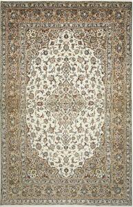 Tappeto Kashan Persia Medaglione Avorio Beige 198x312 Cm