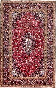 Tappeto Ardakan Persia Medaglione Rosso Blu Scuro 197x313 Cm