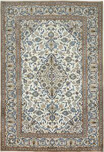 Tappeto Kashan Persia Medaglione Avorio Blu 200x293 Cm