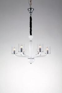 Lampadario aurora bianco 6xe14 68x48cm