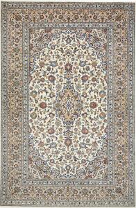 Tappeto Kashan Persia Medaglione Crema Blu 198x300 Cm