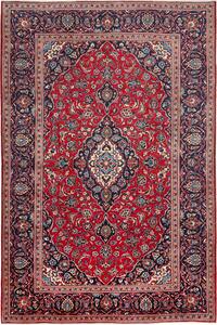 Tappeto Ardakan Persia Medaglione Rosso Blu 197x297 Cm