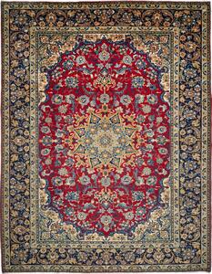 Tappeto Nadjafabad Persia Medaglione Rosso Blu 300x390 Cm