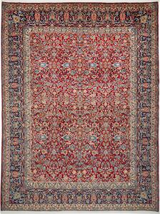 Tappeto Kerman Persia Floreale Rosso Blu 258x350 Cm