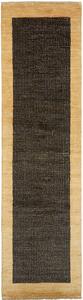 Tappeto Shayan Pakistan Astratto Nero Beige 81x305 Cm