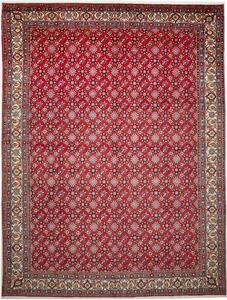 Tappeto Varamin Persia Floreale Rosso Blu 293x388 Cm