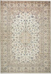 Tappeto Kashan Persia Medaglione Avorio Blu 240x340 Cm