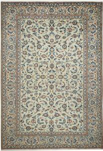 Tappeto Kashan Persia Floreale Crema Blu 243x350 Cm