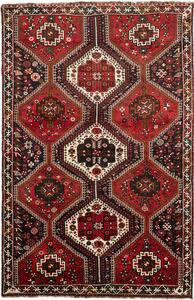 Tappeto Shiraz Persia Astratto Rosso Blu 175x267 Cm