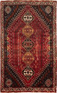 Tappeto Shiraz Persia Astratto Rosso Nero 167x273 Cm