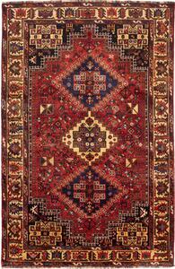 Tappeto Shiraz Persia Geometrico Rosso Blu 168x258 Cm