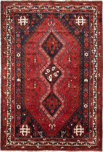 Tappeto Shiraz Persia Geometrico Rosso Blu Scuro 170x250 Cm