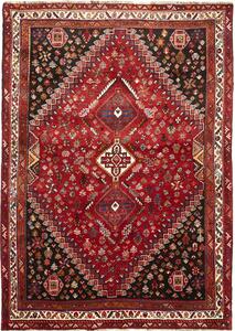 Tappeto Shiraz Persia Astratto Rosso Nero 175x250 Cm