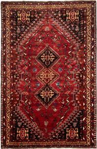 Tappeto Shiraz Persia Astratto Rosso Nero 177x270 Cm