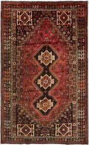 Tappeto Shiraz Persia Astratto Rosso Marrone 165x268 Cm
