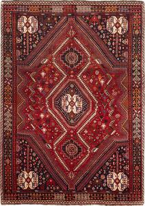 Tappeto Shiraz Persia Geometrico Rosso Blu Scuro 163x225 Cm