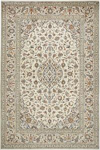 Tappeto Kashan Persia Medaglione Avorio Blu 200x302 Cm