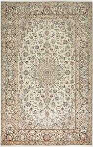 Tappeto Kashan Persia Medaglione Crema Blu 197x308 Cm