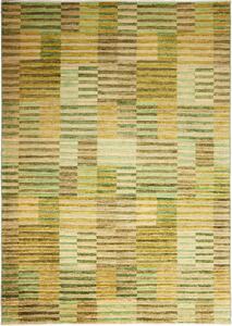 Tappeto Barjesta Pakistan Astratto Verde Beige 171x243 Cm