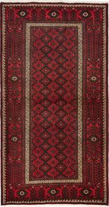 Tappeto Baluch Persia Geometrico Rosso Scuro Marrone 109x211 Cm