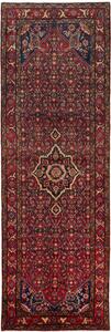 Tappeto Hamadan Persia Medaglione Rosso Blu 112x356 Cm