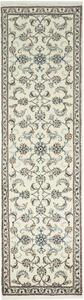 Tappeto Nain Kashmar Persia Floreale Avorio Azzurro 78x290 Cm