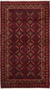 Tappeto Baluch Persia Geometrico Rosso Blu Scuro 107x198 Cm