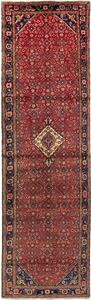Tappeto Mehravan Persia Medaglione Rosso Blu Scuro 107x368 Cm