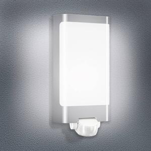 STEINEL L 240 S Applique a LED con sensore, acciaio inox, Alluminio / Grigio / Zincato, Acciaio Inox, Moderno