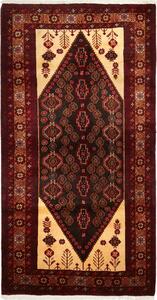 Tappeto Baluch Persia Geometrico Bordeaux Beige 105x198 Cm