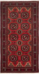 Tappeto Baluch Persia Geometrico Rosso Marrone 103x194 Cm