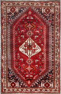 Tappeto Shiraz Persia Geometrico Rosso Blu 160x253 Cm
